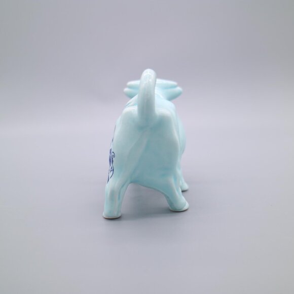 Vintage Delphite Blue Cow Creamer Pitcher | Kitschy Farmhouse Decor | Farmcore - Picture 3 of 6